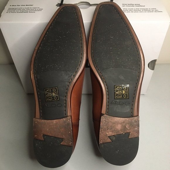 ALDO CHELSEA LEATHER BOOTS PORTERS BROWN MENS SIZE 7.5 - Picture 8 of 16